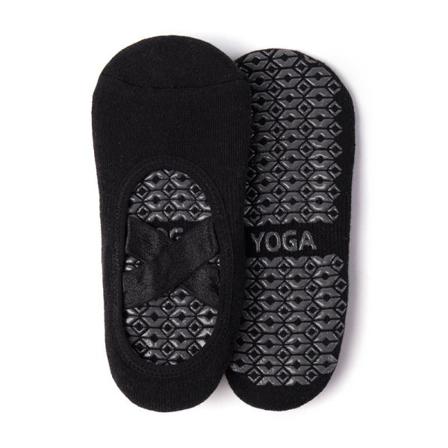2 par dame silikone skridsikker yoga pilates sokker, bomuld krydsrem balletdans 5