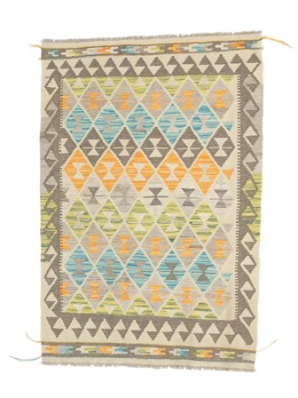 Handgeweven Kelim Afghan Old Style Vloerkleed 100X147