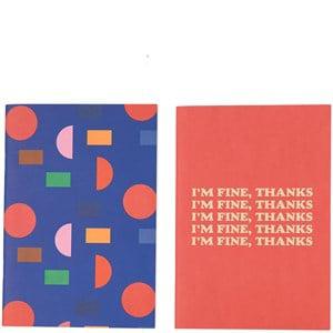 Kids - Bobo Choses 2-Pack Multicolor Fun Notebook One Size - Stationery - One size - Red - Cards