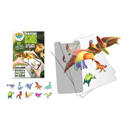 HoloToyz klistermærker til at pille Jurassic Dinos augmented reality 10 klistermærker