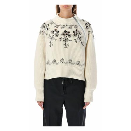 Sacai, Knitwear 2206218Wr Beige, Dames, Maat:M