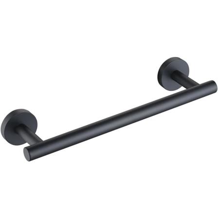 12 tommers håndkleholder for bad, håndkleholder for kjøkken, kleshengere i rustfritt stål SUS304 (matt sort)