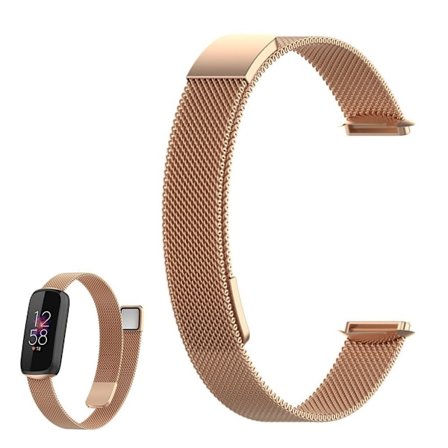 Fitbit Luxe milanese klockarmband i rostfritt stål - Roséguld