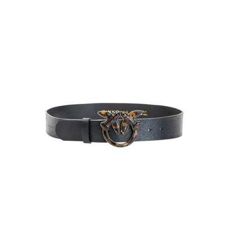 Pinko, Love Birds Belt Zwart, Dames, Maat:L