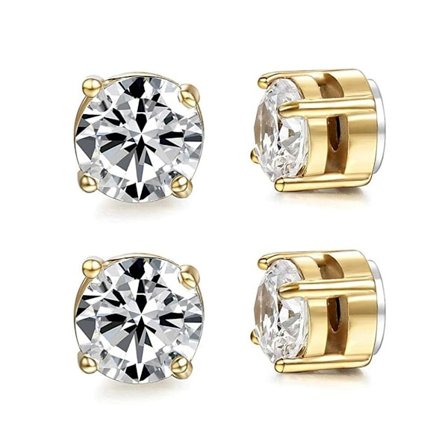 par af zirkonium magnetiske clip-on øreringe uden piercing guld øreringe KLB