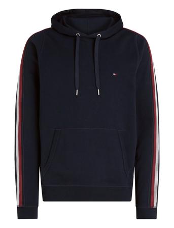 Global Stripe Tape Hoody Tops Sweat-shirts & Hoodies Hoodies Navy Tommy Hilfiger