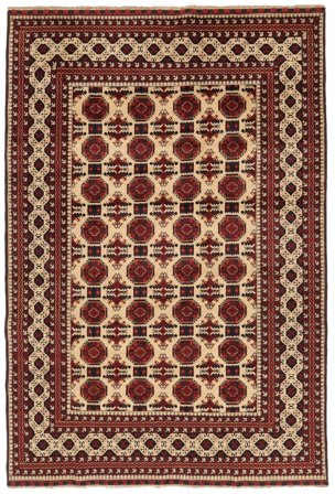 Tapis D'orient Kunduz 196X293 Noir/Marron (Laine, Afghanistan)