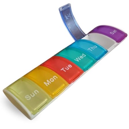 Pillerask, 7 Dagars Portabel Pillerorganisatör, Veckoorganisatör för Vitaminer, Pilleraskar 7 Dagars Pillerorganisatör för Torskleverolja, 