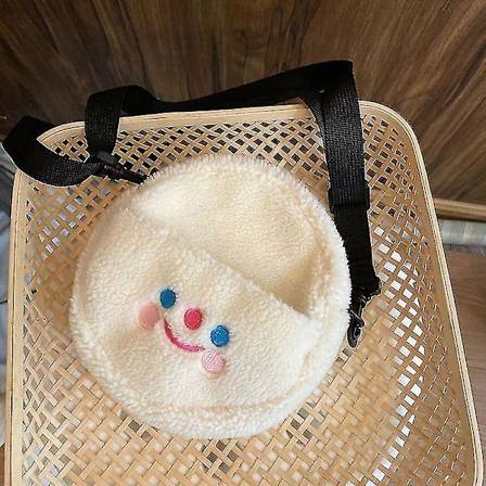 Hvit Søt Tegneserie Fluffy Myk Utstoppa Myntveske Pengesekk Leke
