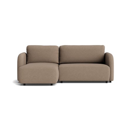 Arezzo chaiselong sovesofa, venstrevendt - Loop Mørk Beige - 241x154x90 - Sofa, sovesofa, chaiselong