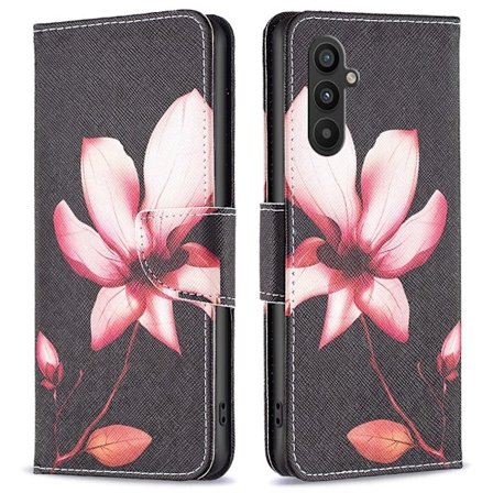 Wonderland Samsung Galaxy A34 5G Flippetui - Rosa Blomst