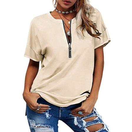 Kortärmad T-shirt För Kvinnor Med Rund Hals S