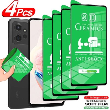 4 stk. HD keramisk film for Xiaomi Redmi Note 12 5G skjermbeskytterfilm