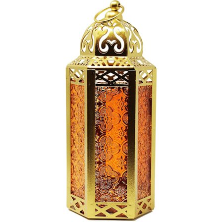 Gylden Marokkansk Lyslanterne Dekorativ Lysestager Lampe til Bord eller Hængende, Ramadan Dekorationer, Indendørs Hjem D