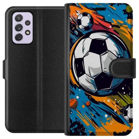 Plånboksfodral till Samsung Galaxy A52s 5G med Fotbollar