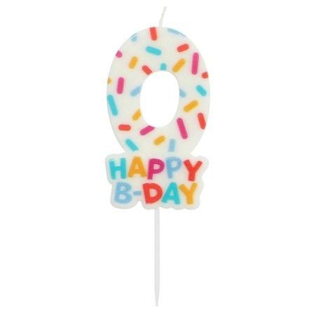 Kakelys Tall med Strøssel "0-9" Tallet 0