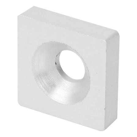 10 stk Kvadratiske Lagerplate Skive Sølv Aluminium Legering Deksel Festeskruer Tilbehør 2020 - Enkelt Hull