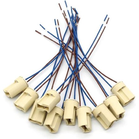 10 st G9 lamphållare med 150 mm Teflonkabel
