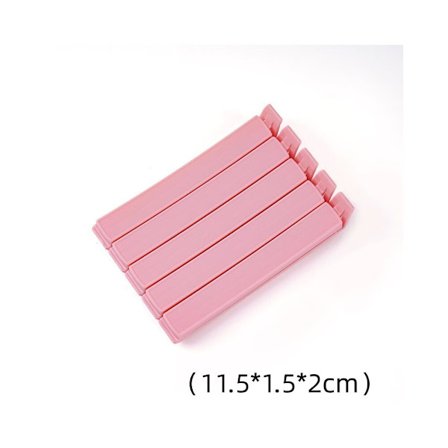 Et sett med 5 stk røde bærbare minitapeforseglere, 11,5 cm × 1,5 cm × 2 cm fo