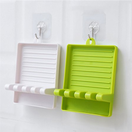 Kjøkkenskje Matte, Multifunksjonell Spatelholder, Spatelmatte (Hvit+Grønn)