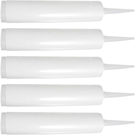 Fugesprekker Fliser: Tomme Fyllbare Fugemasse Tuber For Reparasjoner Med Avtakbar Tupp, Polyetylen Med Høy Tetthet, Holdbar Vaskbar 5 stk