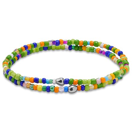 Amalfi | Pulsera de cuentas de cristal multicolor verde para hombres - Pulseras de perlas