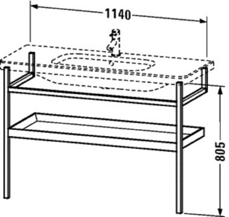 Duravit Durastyle DS988401877 Benställning trä Vit/Valnöt, Badrum