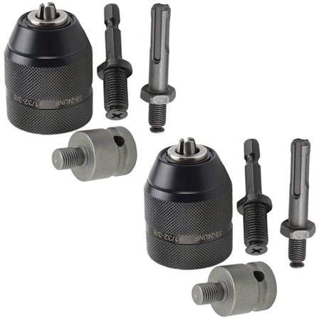 Professionell 0,8-10 mm nyckellös borrchuckadapter 3/8"-24 gängförändringsadapter 1/4" sexkant 1/2"