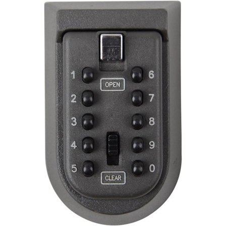 Kombinationsnøgleboks - Bedste udendørs vægmonterede nøgleboks - Indstil din egen kombination - Perfekt til ældre forældres reservehusnøgler (sort)