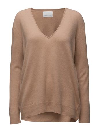 Boston V-Neck 6304 Villapaita Beige Samsøe Samsøe