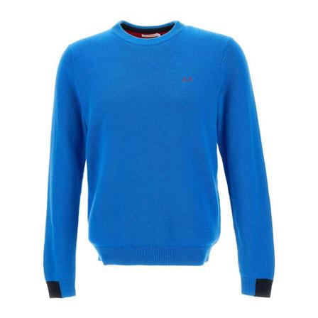 Sun68, Round-neck Knitwear Blauw, Heren, Maat:M