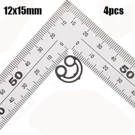 4 Stk Remme Kroge Snapspænder 12X15MM