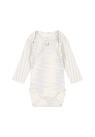 Fanga Fontana Fio Stripe Ls Body Ocs Bodies & set Dam Grå 0-1M