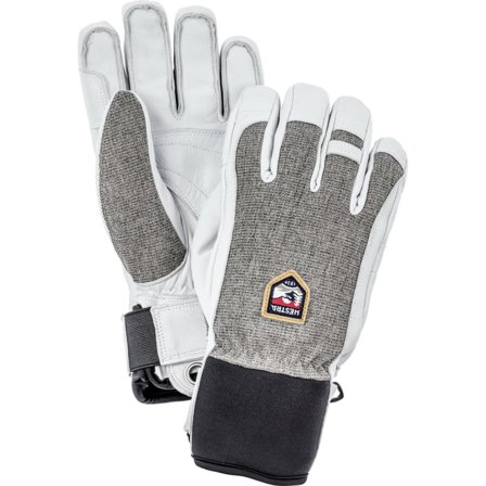 Hestra Army Leather Patrol - 5 Finger ski gloves Grey 7