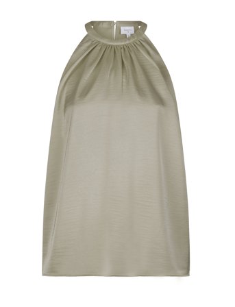 Dante6-Elody Satin Halter Top Khaki Dante6