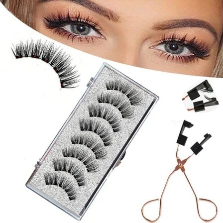 Magnetic Eyelashes 3D False Eyelashes Reusable Eyelash Curler DXGHC
