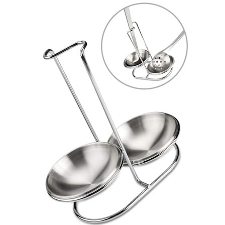 Vertical Stainless Steel Spoon Rest for Kitchen Utensils