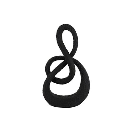 Sort polyresin dekorativ knude, 17x7x29cm