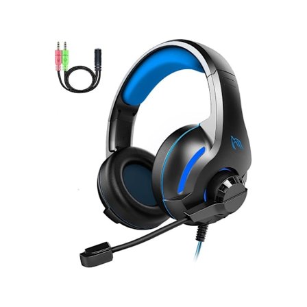 Gamingheadset för Ps4 Pc Ps5 Xbox One med vikbar mikrofon Brusreducering 3D Surroundljud Volymkontroll YEMAESRE