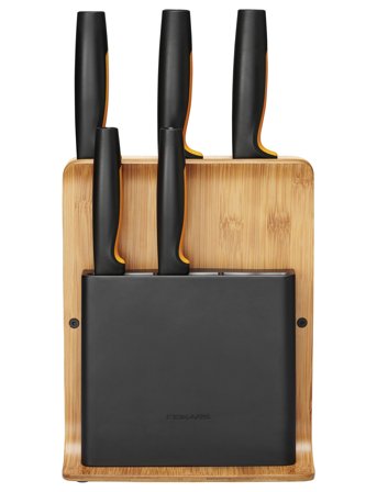 Fiskars Fiskars Ff Knife Block Bamboo 5 Knives - Black - ONE SIZE