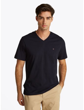 Tommy Hilfiger Essential V-Neck Tee - Navy - S