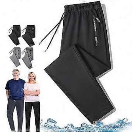 L-8XL Unisex Ultra Stretch Snabbtorkande Byxor med Fickor för Män och Kvinnor, Aktiva Träningsbyxor i Stora Storlekar