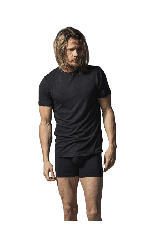 Resteröds Bambu, T-shirt, 2-pack, Vit Underlinnen & t-shirts Herr Svart S