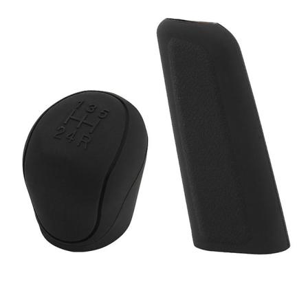 2 stk/sett Bil Auto Manuell Silikon Shift Gear Hode Knott Deksel Håndbrems Håndbrems Deksler Hylseveske Hudbeskytter Bil Styling - Gear Shift Collars 