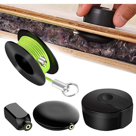 Magnetisk kabeltrækker, 4-pak magnetisk kabeltrækkersæt med magnetiske ledninger, nylonreb, magnetiske kabelstyringsværktøjer