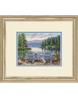 Broderikit Billede Morgen ved søen - Dimensions