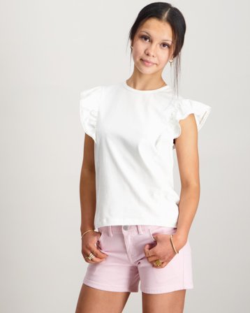 Creamie Top NS Flounce Hvit Topper/Bluser Jente - Kids Brand Store