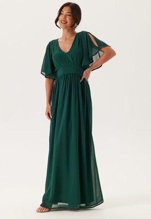 Bubbleroom Occasion-Butterfly Sleeve Chiffon Gown-40