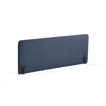 Tischteiler ZONE, inkl. schwarze Beschläge, 1800 x 650 x 36 mm, Stoff Hush, marineblau