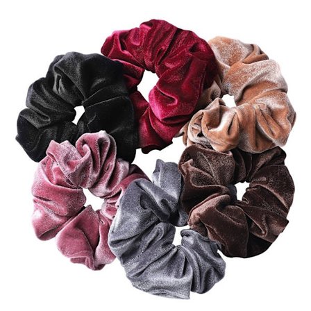 6ST Sammetshårband Elastiskt hår Scrunchies Håraccessoarer för kvinnor och flickor
